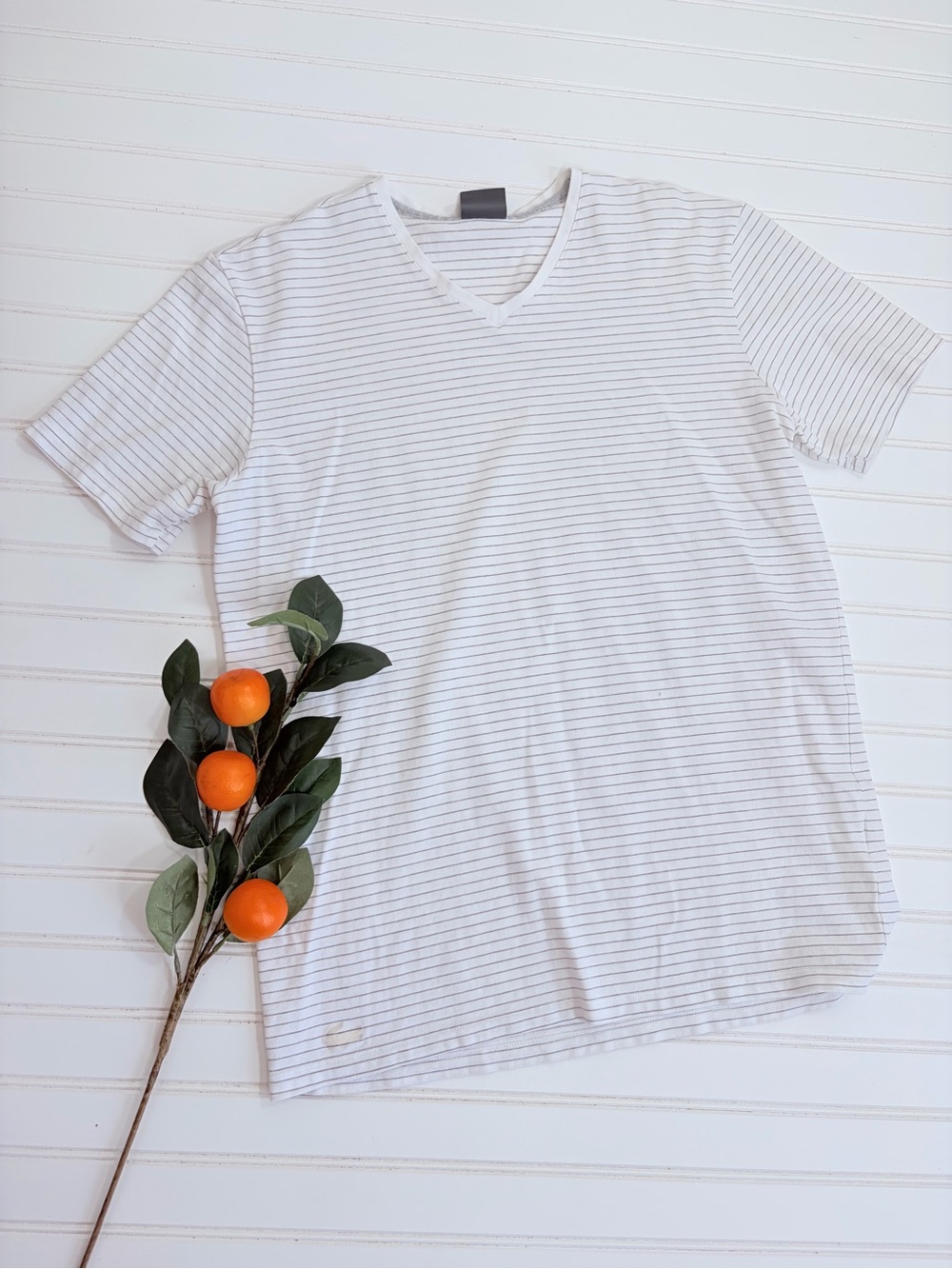 Lacoste Striped Sleepwear VNeck Tee
